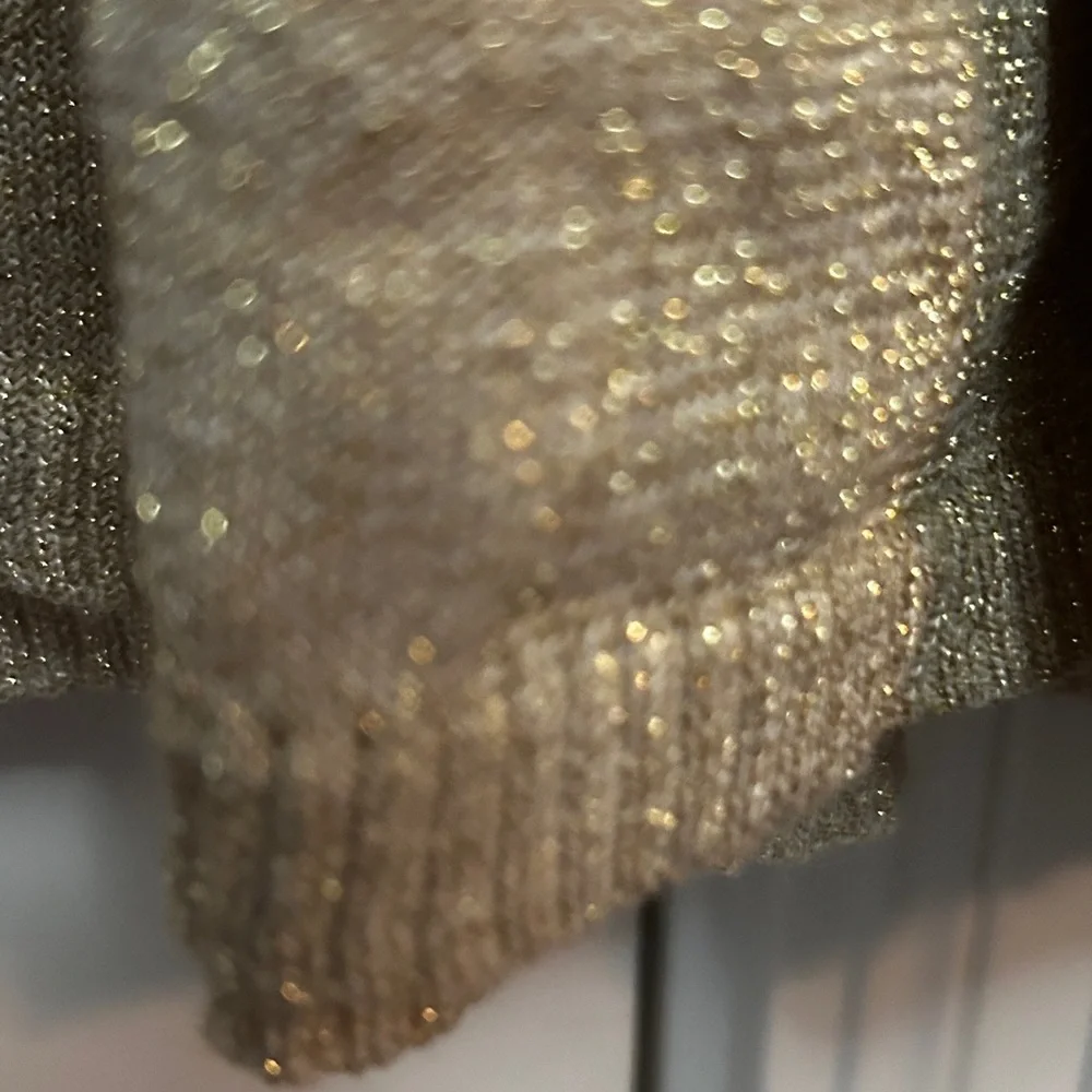 Vintage Ashley Judd Gold Mesh Sweater Top Medium - Picture 7 of 8